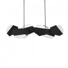  BPD33448-BK - Palisade 48in 120/277V LED Pendant in Black with Radiance Crystal Dust